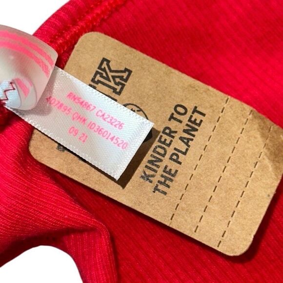 Victoria’s Secret Pink 2021 Sz L NWT red thin string thong panties underwear - Picture 5 of 6